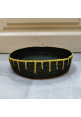 CESTA FIBRAS VERDE OSCURO Y AMARILLO BAO 21 X 6 CM.