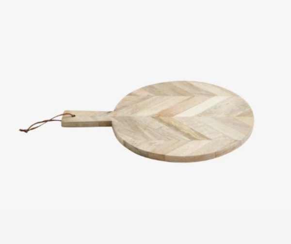 Tabla de madera de mango diseño espiga