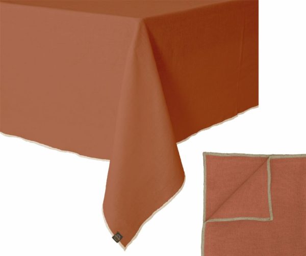 Mantel 160 x 160 cm color terracotta