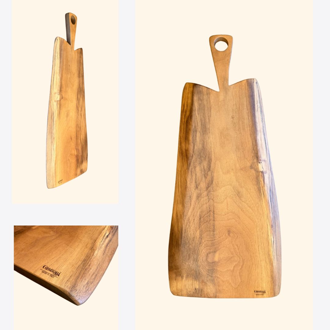 Tabla rectangular de madera de nogal 40 cm
