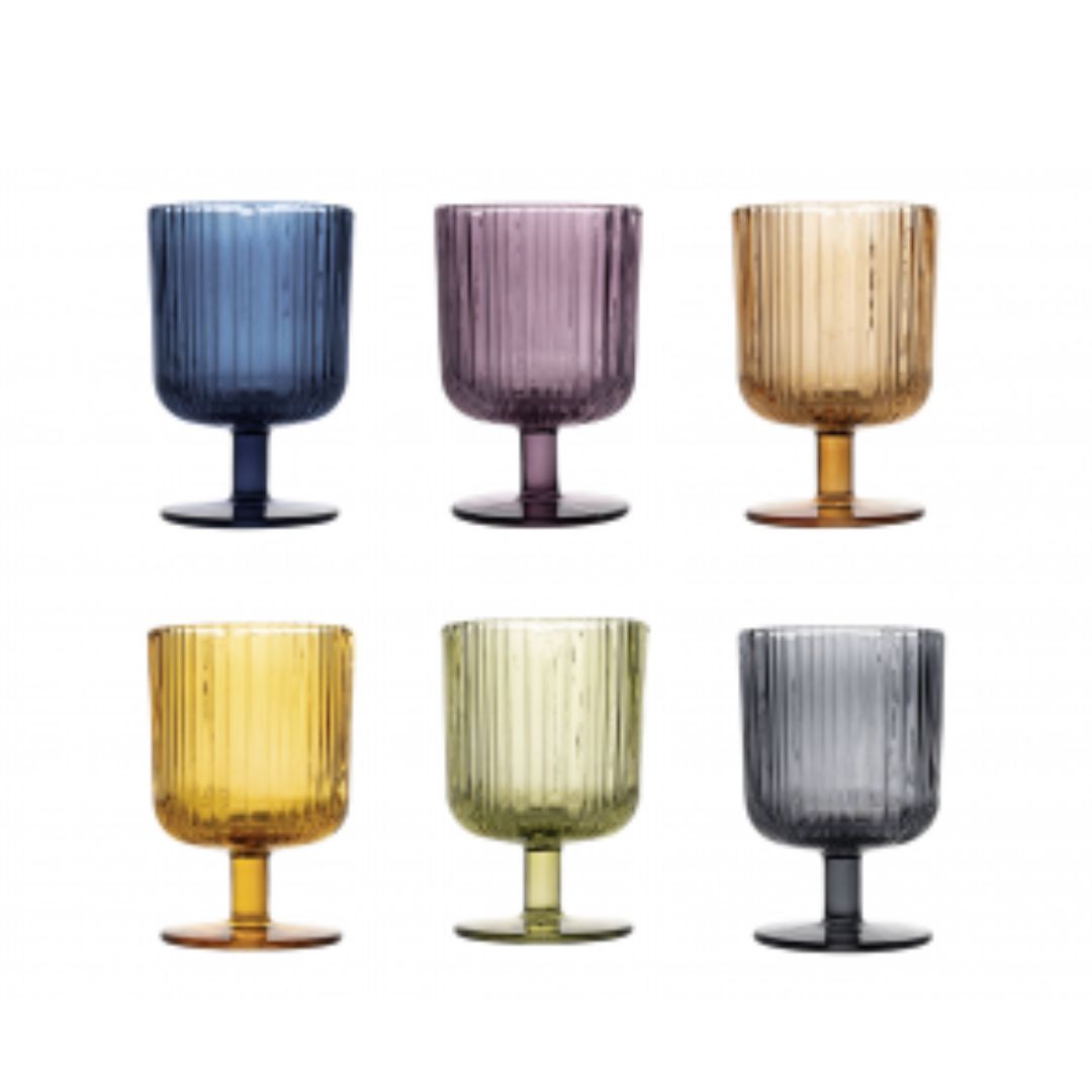 Set de 6 copas de cristal colores Lyric